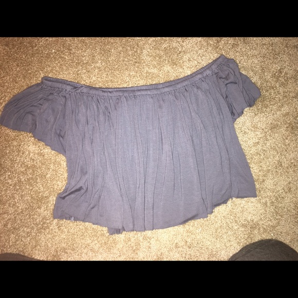 Blue forever 21 off shoulder top - Picture 1 of 3